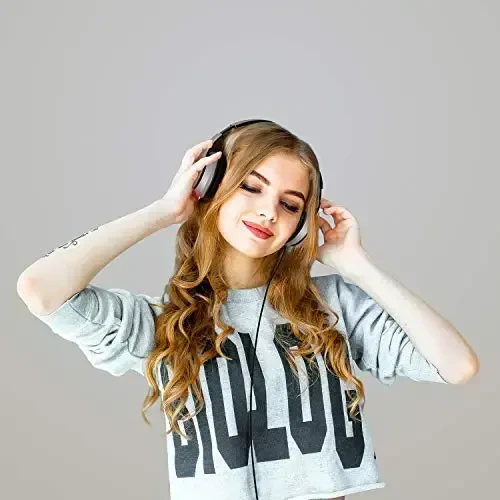 LORELEI X6 Over-Ear Headphones With Microphone, Lightweight Foldable & Portable Stereo Bass With 1.45M No-Tangle, Wired for Smartphone Tablet MP3/4 - 6