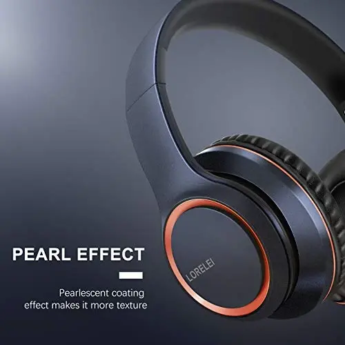 LORELEI X8 Over-Ear Wired Headphones with Microphone with 1.45m-Tangle-Free Nylon Line&3.5mm Plug,Lightweight Foldable & Portable Headphones for Smartphone,Tablet,Computer,Mp3/4(Dark Blue) - 3