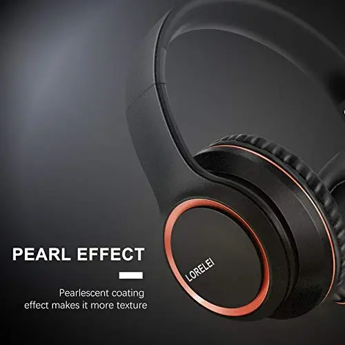 LORELEI X8 Over-Ear Wired Headphones with Microphone with 1.45m-Tangle-Free Nylon Line&3.5mm Plug,Lightweight Foldable & Portable Headphones for Smartphone,Tablet,Computer,Mp3/4(Space Black) - 3