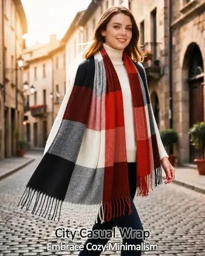 Loritta Ayollar Sharf Moda Uzun Plaid Shollar O'rash Katta Grid Qishki Issiq Panjara Katta Sharflar Sovg'alar 