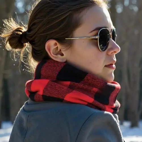 Loritta Winter Scarf for Women, Long Plaid Shawl Wraps Scarves Gifts | Large Fall Scarfs, Big Grid Tartan Blanket, Soft Warm Chunky Oversized, Lattice Tassels, Stocking Stuffers, Christmas gift - 4