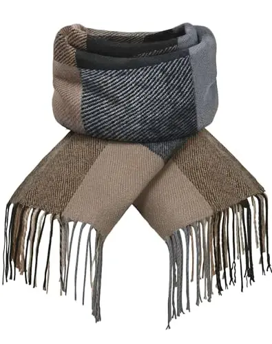 Loritta Womens Scarf Fashion Long Plaid Shawls Wraps Big Grid Winter Warm Lattice Large Scarves Gifts - 1