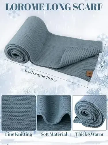 LOROME Ayollar Qishki Beanie Shlyapa Sharf Qo'lqoplar To'plami, Fleece Trikotaj Pompom Shlyapa Issiq Bo'yin Sharf Sensorli Ekranli Qo'lqoplar Qishki Sovg'a - 3