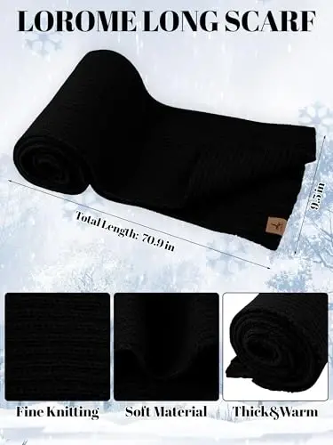 LOROME Ayollar Qishki Shapka Sharf Qo'lqoplar To'plami, Fleece Trikotaj Pompom Shapka Issiq Bo'yin Sharf Sensorli Qo'lqoplar Qishki Sovg'a - 3