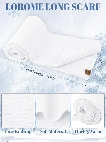 LOROME Ayollar Qishki Shapka Sharf Qo'lqoplar To'plami, Fleece Trikotaj Pompon Shapka Iliq Bo'yin Sharf Sensorli Qo'lqoplar Qishki Sovg'a - 3