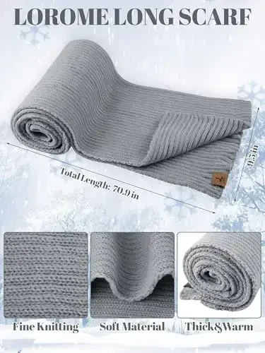 LOROME Ayollar Qishki Shapka Sharf Qo'lqoplar To'plami, Fleece Trikotaj Pompon Shapka Issiq Bo'yin Sharf Sensorli Ekran Qo'lqoplari Qishki Sovg'a - 3