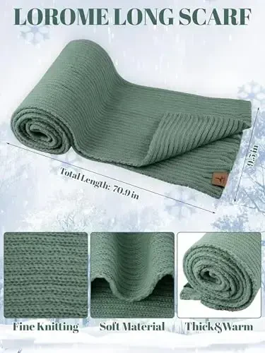 LOROME Women Winter Beanie Hat Scarf Gloves Set, Fleece Knitted Pompom Hat Warm Neck Scarf Touchscreen Gloves Winter Gift - 3