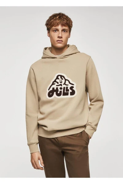 Лоскутный хлопковый свитшот - MANGO MAN