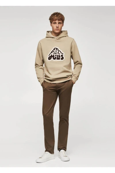 Лоскутный хлопковый свитшот - MANGO MAN (1)