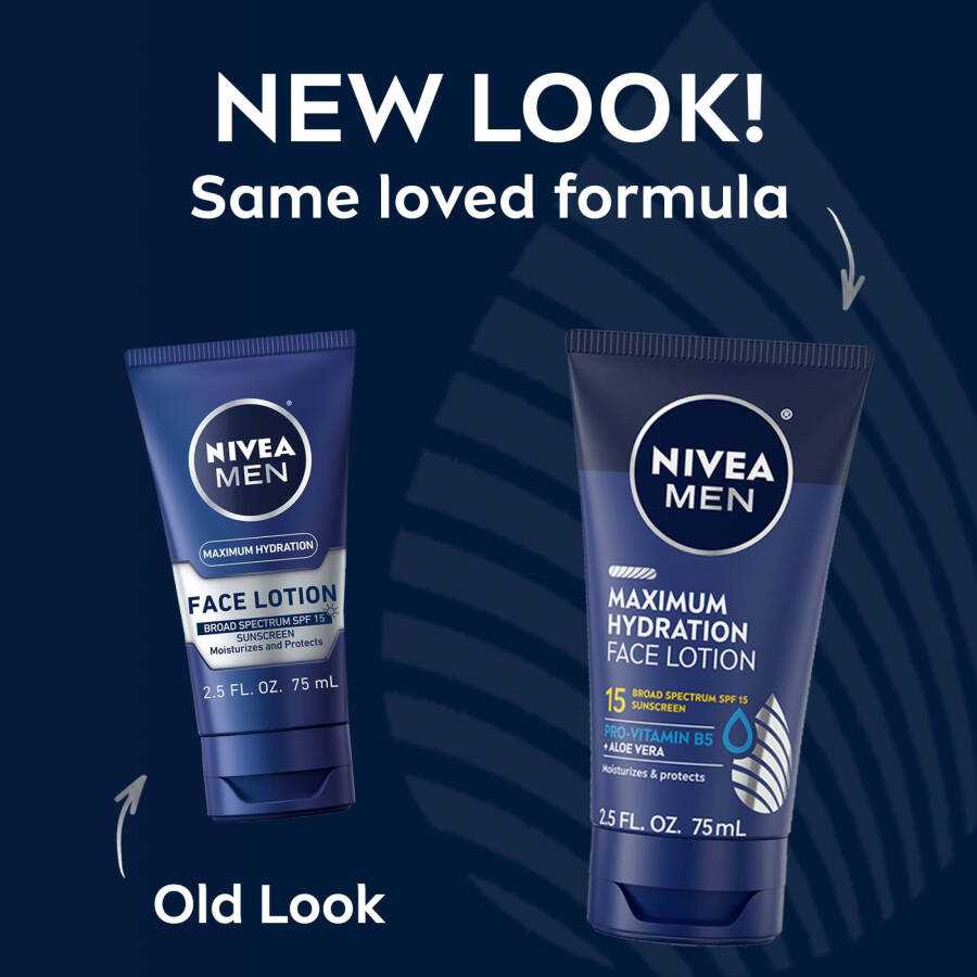 Лосьон для лица NIVEA MEN с интенсивным увлажнением и широким спектром защиты от солнца SPF 15, туба 2,5 жидких унций - 2