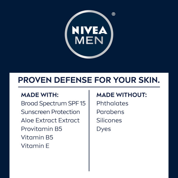 Лосьон для лица NIVEA MEN с интенсивным увлажнением и широким спектром защиты от солнца SPF 15, туба 2,5 жидких унций - 8