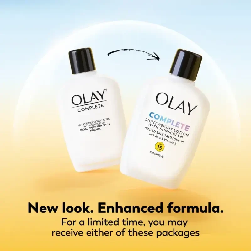 Лосьон для лица Olay с солнцезащитным кремом для чувствительной кожи, полный ежедневный увлажняющий крем для лица с SPF 15, защита от солнца, 6 жидких унций - 9