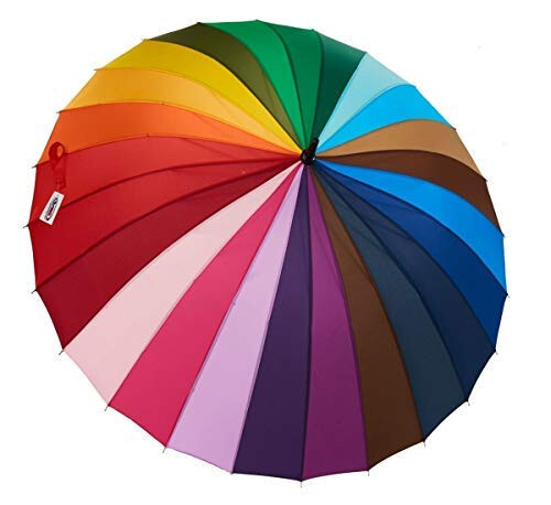 Lot of 10 Variety To Go Color Wheel Umbrella Rainbow Umbrella Sunshade Rain Umbrella (Straight or Hook Handle) Wholesale price - 3