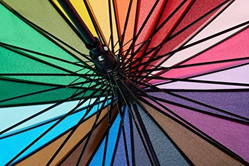 Lot of 10 Variety To Go Color Wheel Umbrella Rainbow Umbrella Sunshade Rain Umbrella (Straight or Hook Handle) Wholesale price - 4