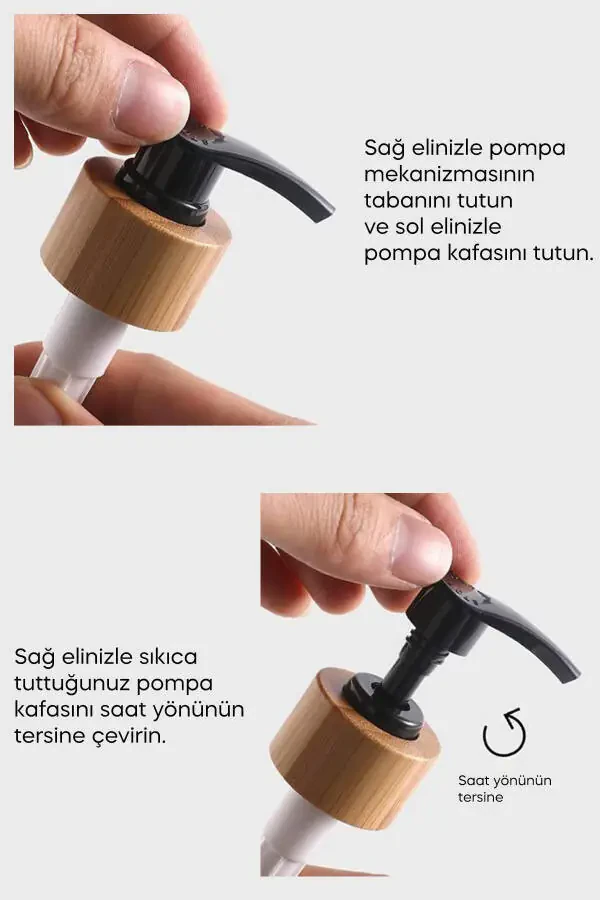 Lotion 2-Piece Black and White Kitchen Liquid Soap Dispenser Set 500ml 500ml with Bamboo Tray - 6