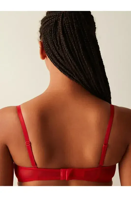 Lotus Lace Red Bra-FEREV RED / ALEV KIRMIZI - 4