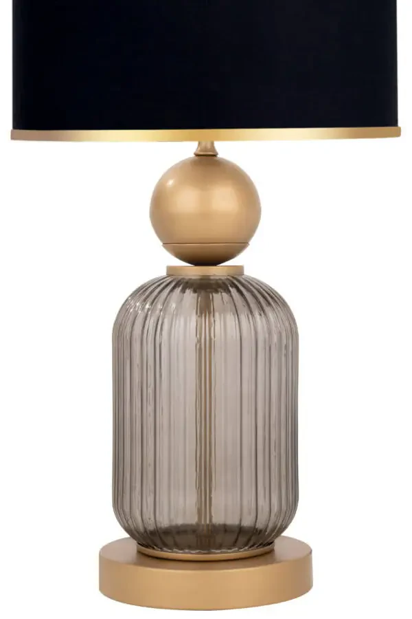 Lotus Opal Black Contrast Glass Lampshade - 3