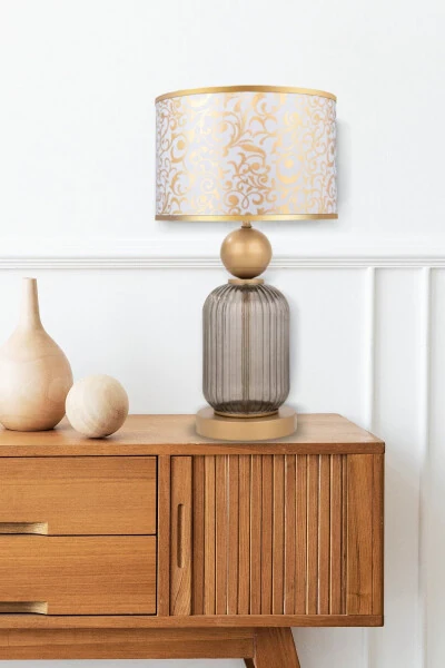 Lotus Opal Black Contrast Glass Lampshade - MODAZONE (1)