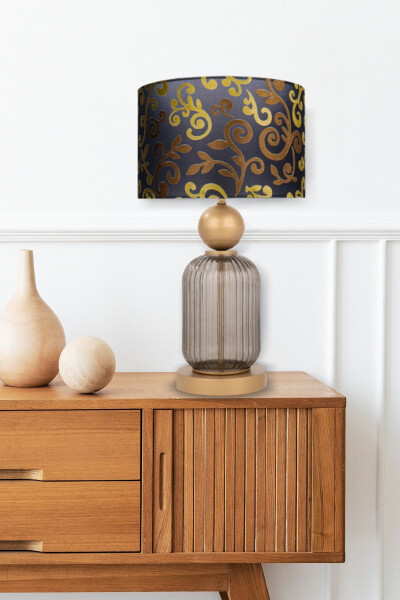 Lotus Opal Black Contrast Glass Lampshade - MODAZONE (1)