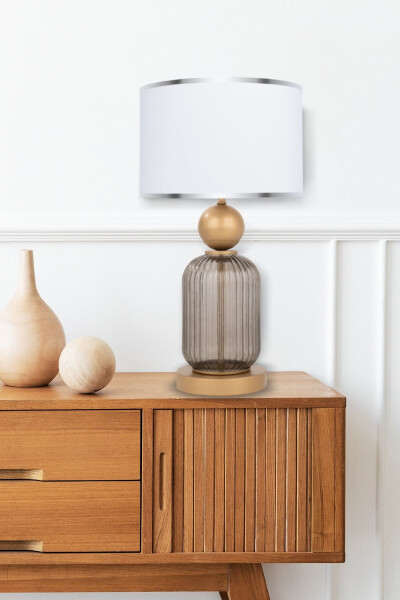 Lotus Opal Black Contrast Glass Lampshade - MODAZONE (1)