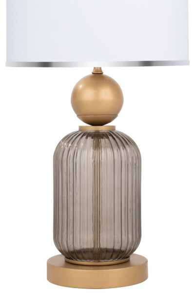 Lotus Opal Black Contrast Glass Lampshade - 3