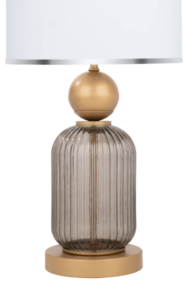 Lotus Opal Black Contrast Glass Lampshade - 3