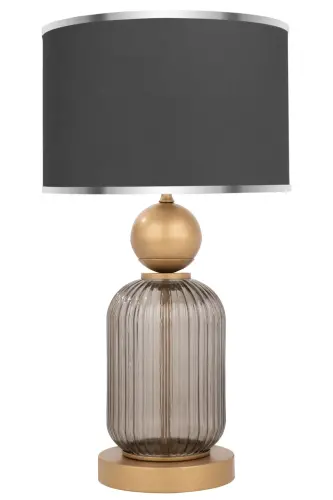 Lotus Opal Qora Kontrast Shishadan Yasalangan Abajur 
