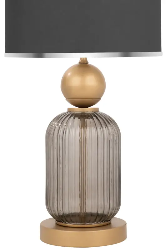 Lotus Opal Qora Kontrast Shishadan Yasalangan Abajur - 3