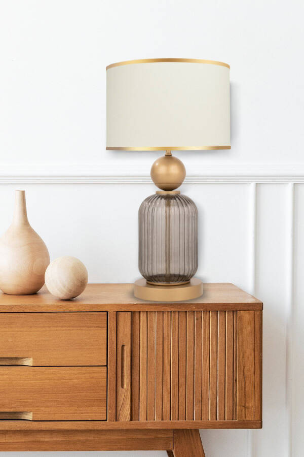 Lotus Opal Black Contrast Cam Abajur-BEJ - 2