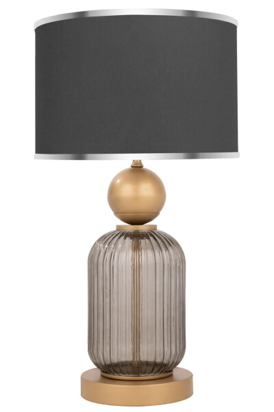 Lotus Opal Black Contrast Cam Abajur-GRİ - MODAZONE