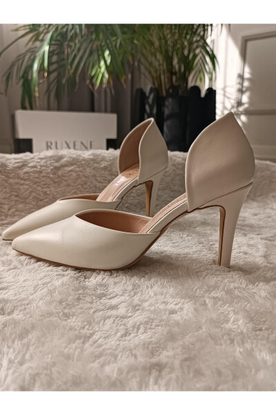 LOTUS Pointed Toe Mother of Pearl Stiletto 8CM Bridal Shoes - 5