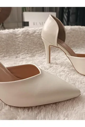 LOTUS Pointed Toe Mother of Pearl Stiletto 8CM Bridal Shoes - 3