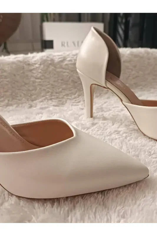 LOTUS Pointed Toe Mother of Pearl Stiletto 8CM Bridal Shoes - 3