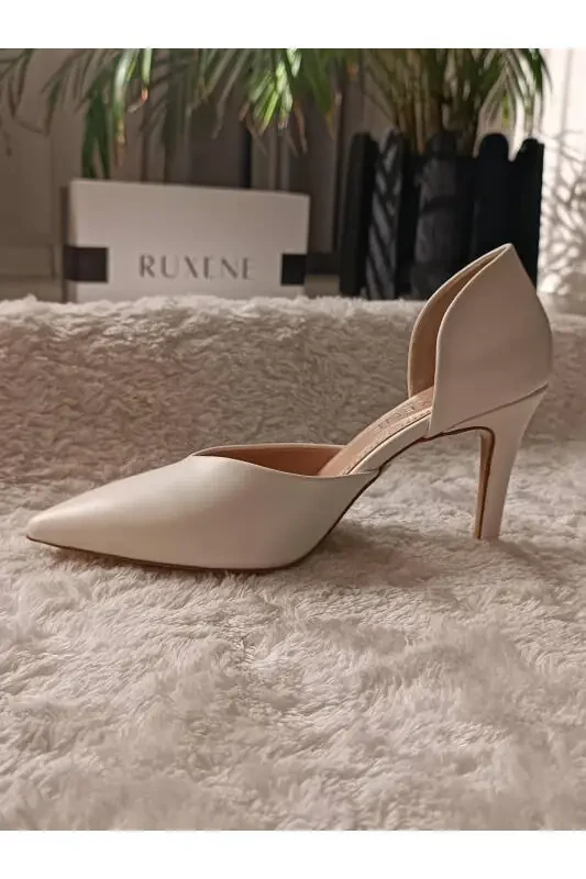LOTUS SİVRİ BURUN SEDEF STİLETTO 8CM GELİN AYAKKABISI - 5