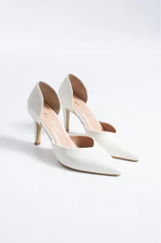 LOTUS SİVRİ BURUN SEDEF STİLETTO 8CM GELİN AYAKKABISI - SEDEF - RUXENE (1)