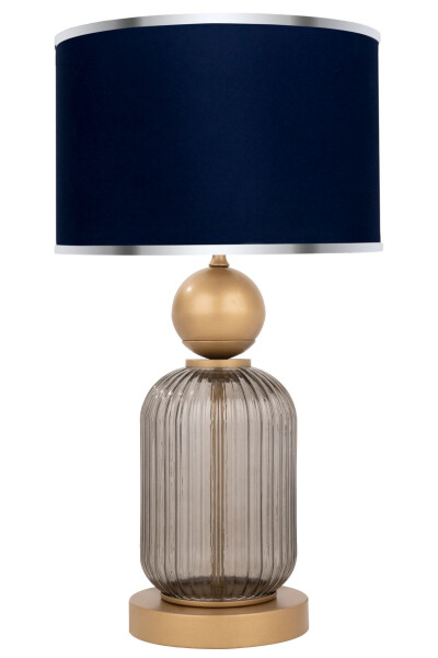 Lotus Black Contrast Cam Abajur-Lacivert - MODAZONE