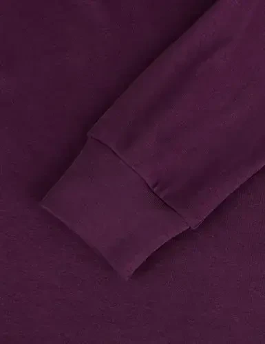 Lotusmile Ayollar uzun qisma kapüşonli tunika tepalari Tugmali swing Pullover Hoodie Sweatshirtlar - 4