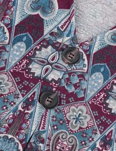 Lotusmile Women's Long Sleeve Hooded Tunic Tops Button Swing Pullover Hoodie Sweatshirts - 4