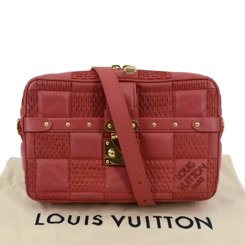 LOUIS VUITTON Troca MM Damier Lambskin charm charmli el sumkasi pushti rangda - 3