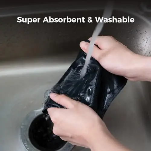 loukin 2 Pack Whiteboard Cleaning Cloth, Dry Erase Cleaning Cloth for Classroom, Home and Office Use, Reusable and Washable, Grey, 12