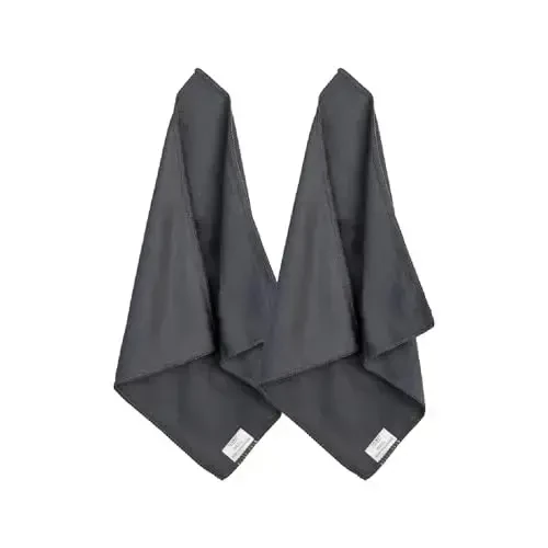 loukin 2 Pack Whiteboard Cleaning Cloth, Dry Erase Cleaning Cloth for Classroom, Home and Office Use, Reusable and Washable, Grey, 12