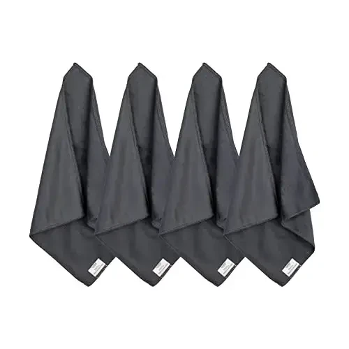 loukin 4 Pack Whiteboard Cleaning Cloth, Dry Erase Board Cloth for Classroom, Home and Office Use, Reusable and Washable, Grey, 12