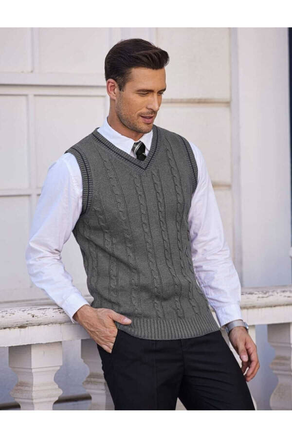 Lounge Erkek Triko Süveter-çizgili lacivert - 5