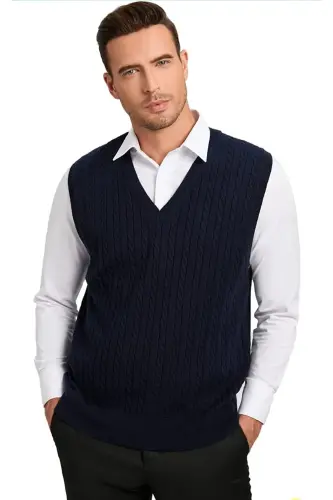 Lounge Men's Knit Sweater - YOUKNITWEAR YOU (1)