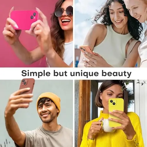 LOVE 3000 Compatible with iPhone 15 Case, [Smooth Silicone Full Coverage Camera] [8ft Drop Protection], Soft Microfiber Lining Full Body Protective Case for iPhone 15 6.1 inch - Caramel - 2