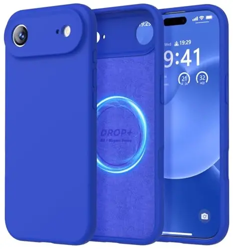 LOVE 3000 Compatible with iPhone 15 Case, [Smooth Silicone Full Coverage Camera] [8ft Drop Protection], Soft Microfiber Lining Full Body Protective Case for iPhone 15 6.1 inch - Klein Blue - LOVE 3000