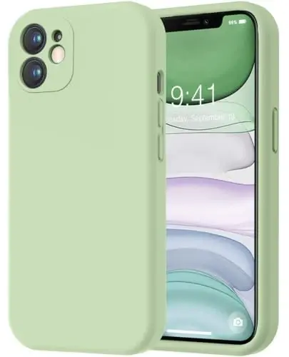 LOVE 3000 Designed for iPhone 11 Case Premium Silicone, Matcha | Full Camera Protection, Soft Microfiber Lining, Support Wireless Charge, Slim Shockproof Protective Case for iPhone 11 - 1