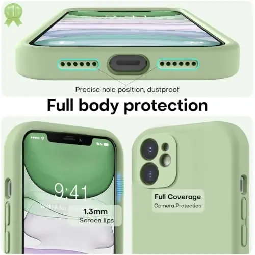 LOVE 3000 Designed for iPhone 11 Case Premium Silicone, Matcha | Full Camera Protection, Soft Microfiber Lining, Support Wireless Charge, Slim Shockproof Protective Case for iPhone 11 - 3
