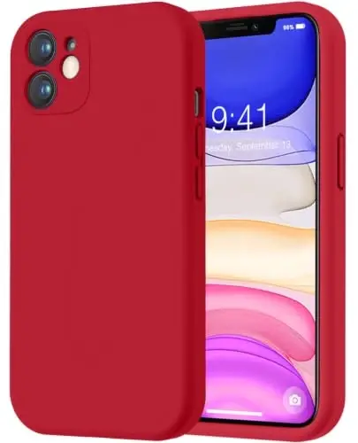 LOVE 3000 Designed for iPhone 11 Case Premium Silicone, Red | Full Camera Protection, Soft Microfiber Lining, Support Wireless Charge, Slim Shockproof Protective Case for iPhone 11 - 1