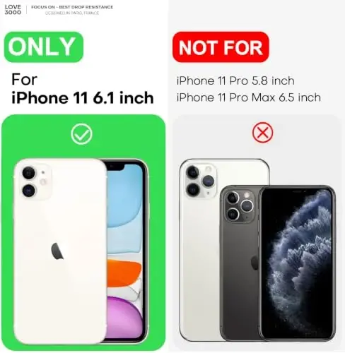 LOVE 3000 Designed for iPhone 11 Case Premium Silicone, Red | Full Camera Protection, Soft Microfiber Lining, Support Wireless Charge, Slim Shockproof Protective Case for iPhone 11 - 6